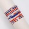 Holiday Beaded Heishi Bracelet Set - Patriotic USA Flag, St. Patrick’s Day, Mardi Gras, & Rainbow Pride Jewelry - Seasonal Gift Bundle